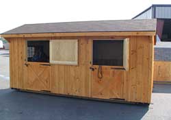 Double stall barn