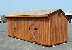 One stall horse barn w/ tack room, stained