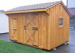 One stall horse barn w/ tack room. Natural w/ water sealer