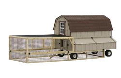 DCW48-4x8 Dutch coop on wheels w/cage