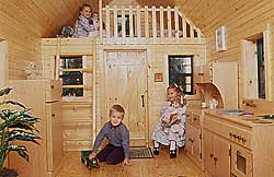 Interior with children playing