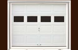 Garage door with glass